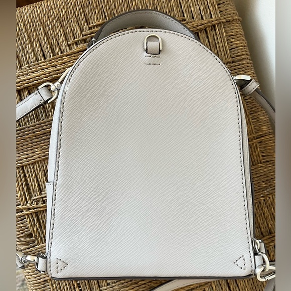 Kate Spade Bag Women’s Gray Leather Mini Cameron Backpack Convertible Straps - Picture 6 of 13